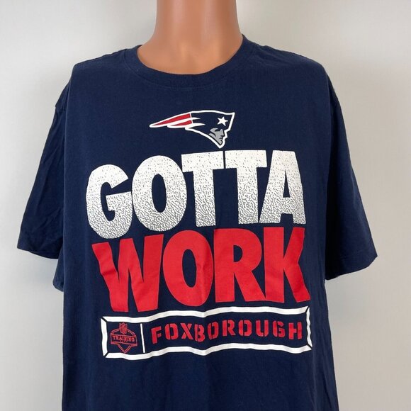 Nike New England Patriots Gotta Work T Shirt Mens Size XL Blue NFL Football - Picture 1 of 5